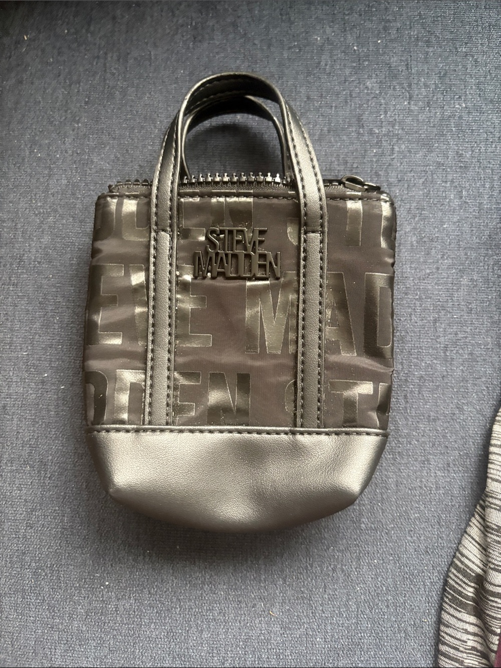 Steve Madden Black Mini Belt Bag with Logo